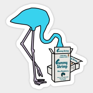 Blue Flamingo Sticker